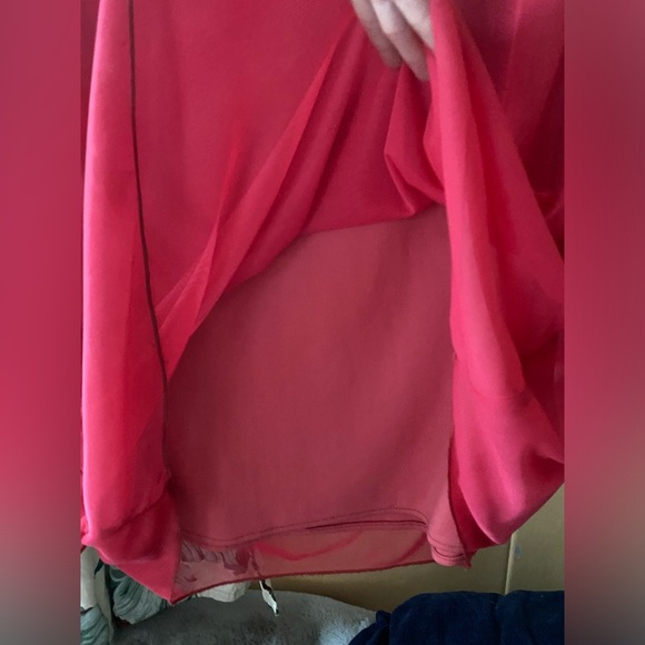 Vintage 90s Jessica Fairycore Flower Dress Pink Strapless Prom Long Mesh Overlay - Picture 8 of 12